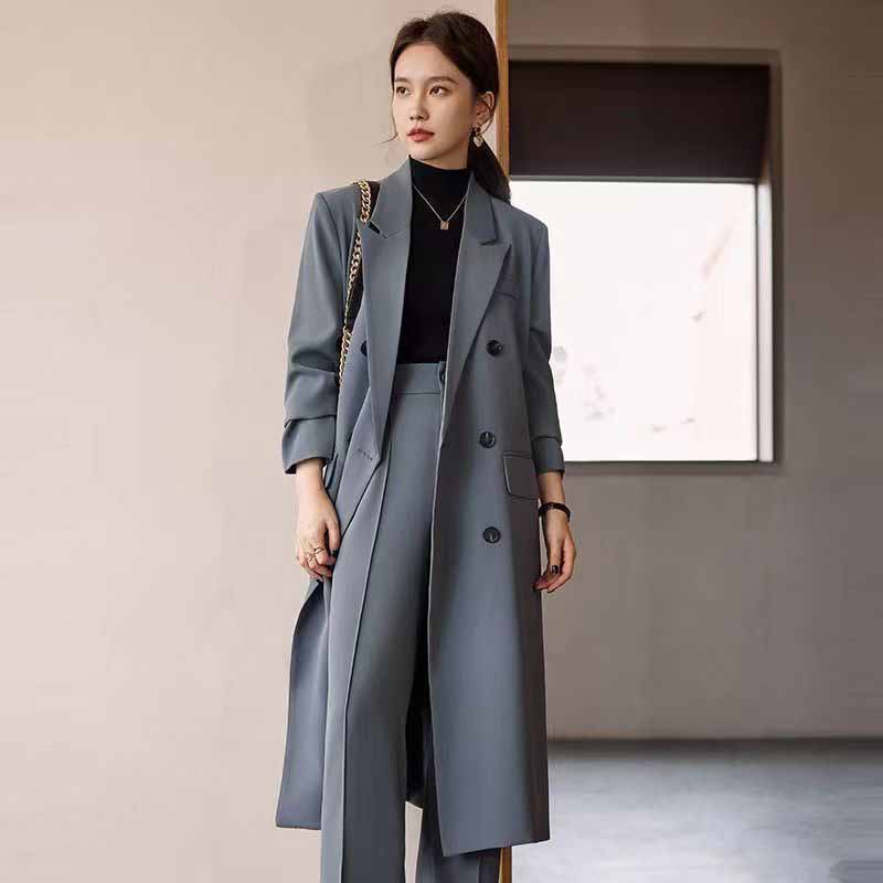 Mens Fashion Blazer - FANAN элегантный длинный плащ женский корейский