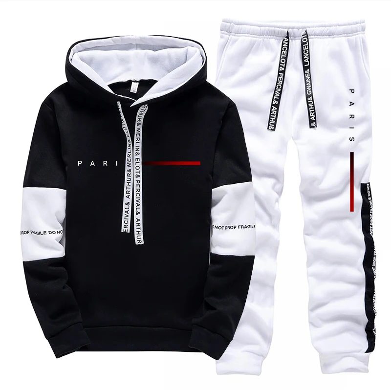 Streetwear Hoodie - Мужской комплект в стиле парижской моды: