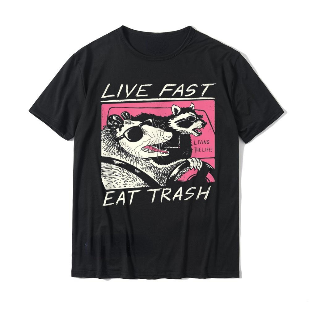 Graphic Tee Oversized - Живите быстро! Съесть мусор! Мужская футболка