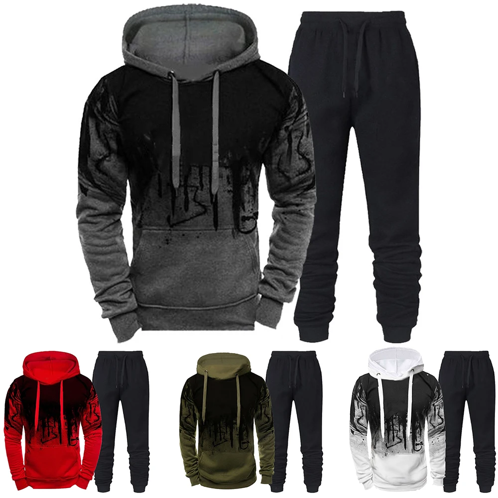 Streetwear Hoodie - Мужские трендовые спортивные костюмы весна-осень: камуфляжный