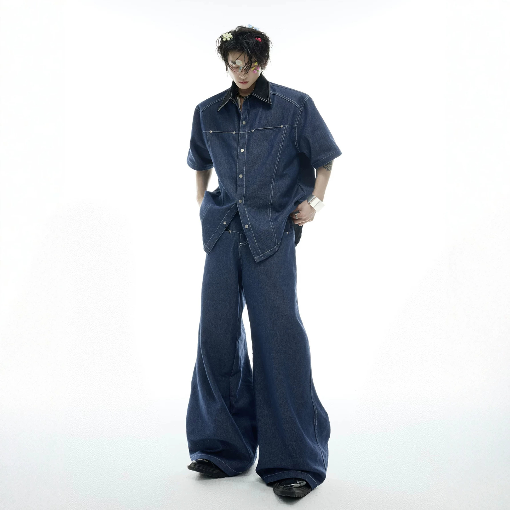 Men'S Fashion Jeans - Летний мужской джинсовый комплект в американском