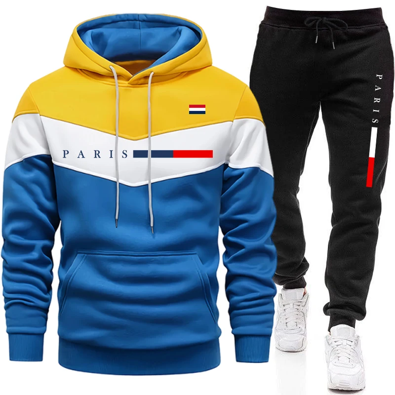 Mens Fashion Casual Outfits - Модный повседневный спортивный костюм с принтом