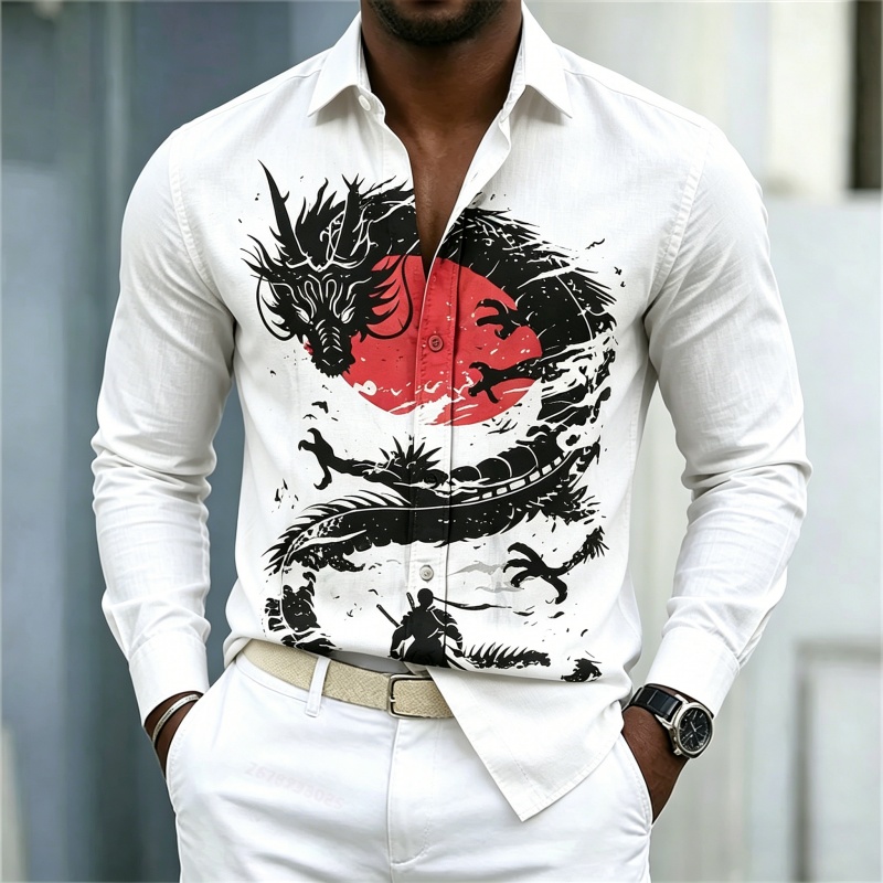 Mens Fashion Casual Outfits - Новая мужская рубашка 2026 года: белая,
