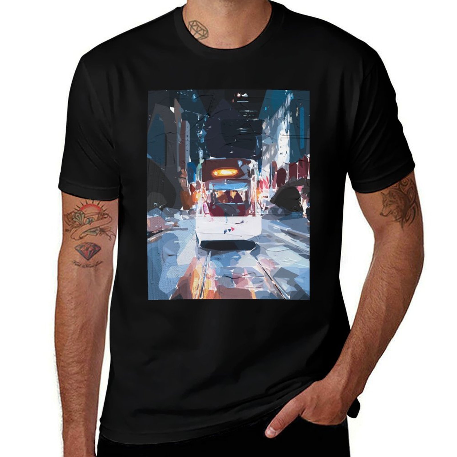 Mens Fashion Melbourne - Футболка Melbourne Trams, модный повседневный топ