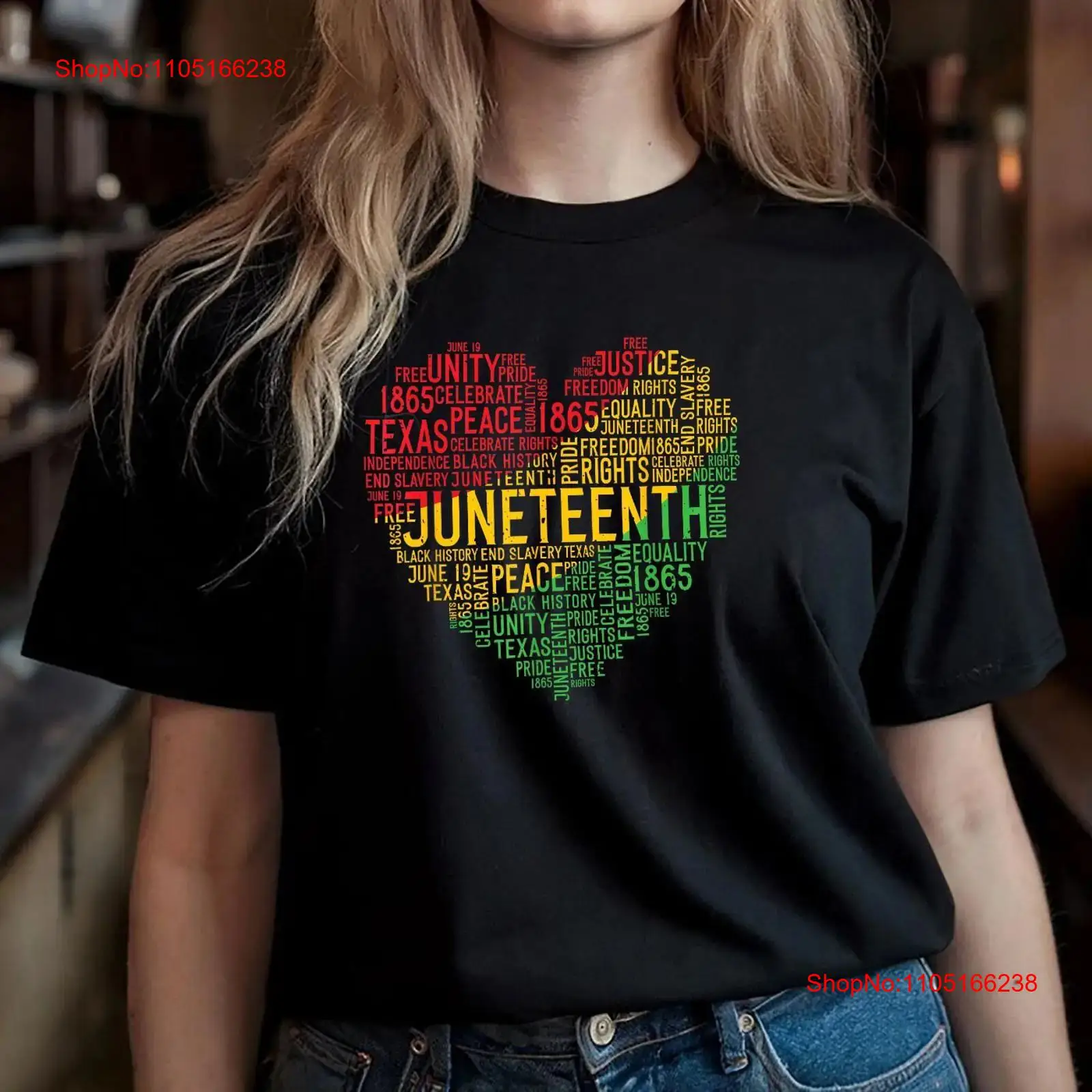 Men'S Fashion History - Футболка Juneteenth Heart, черная, «История, афро