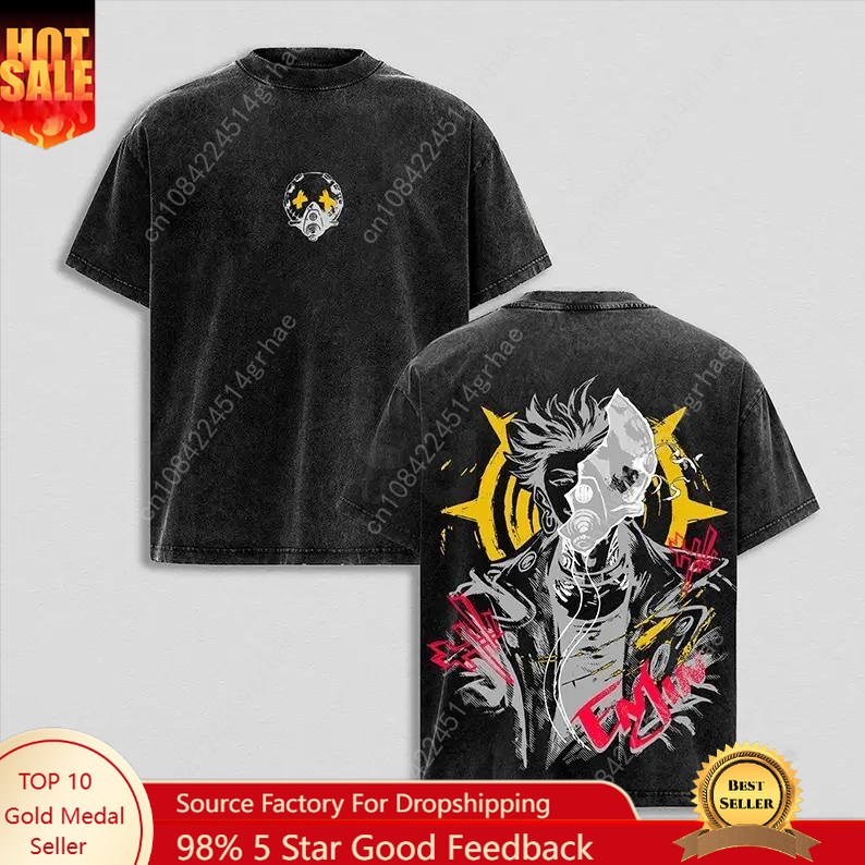 Graphic Tee Oversized - Винтажная футболка Gachiakuta с аниме-принтом, подарок