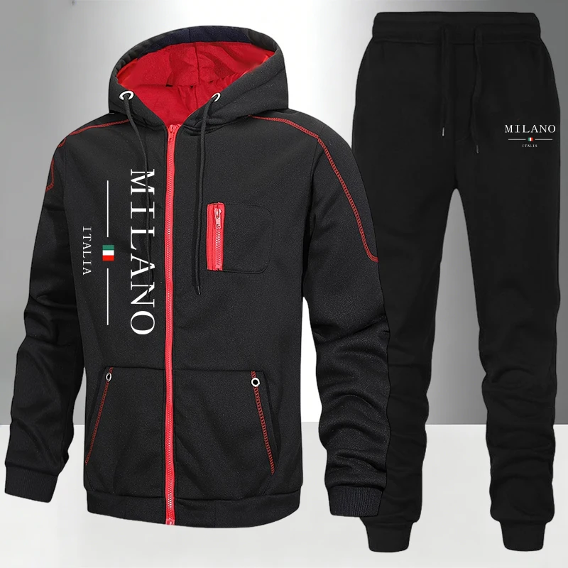 Mens Fashion Casual Outfits - Итальянский модный мужской комплект/костюм/куртка/брюки для осени