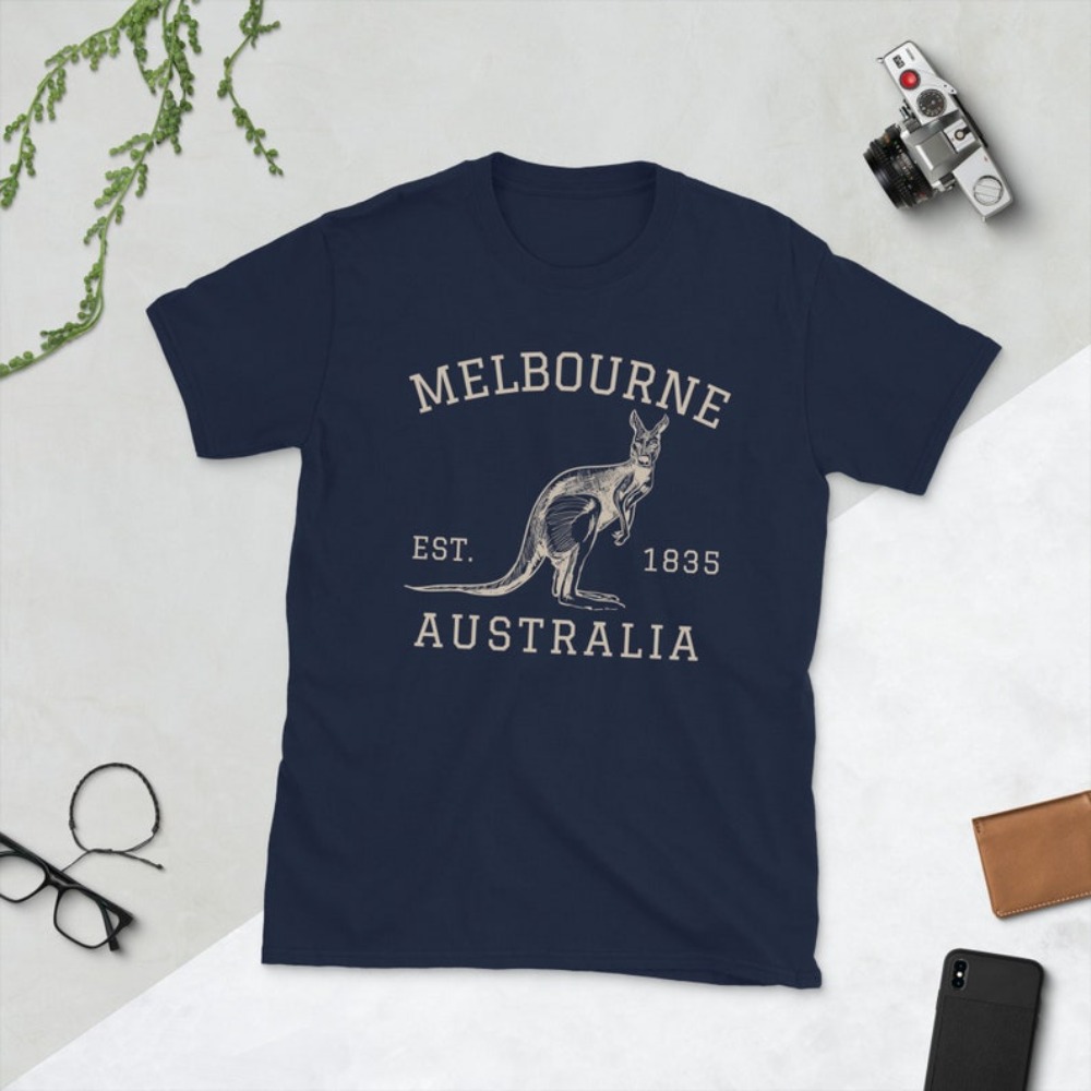 Mens Fashion Melbourne - Футболка «Мельбурн», австралийская рубашка-кенгуру, винтажная 1835,