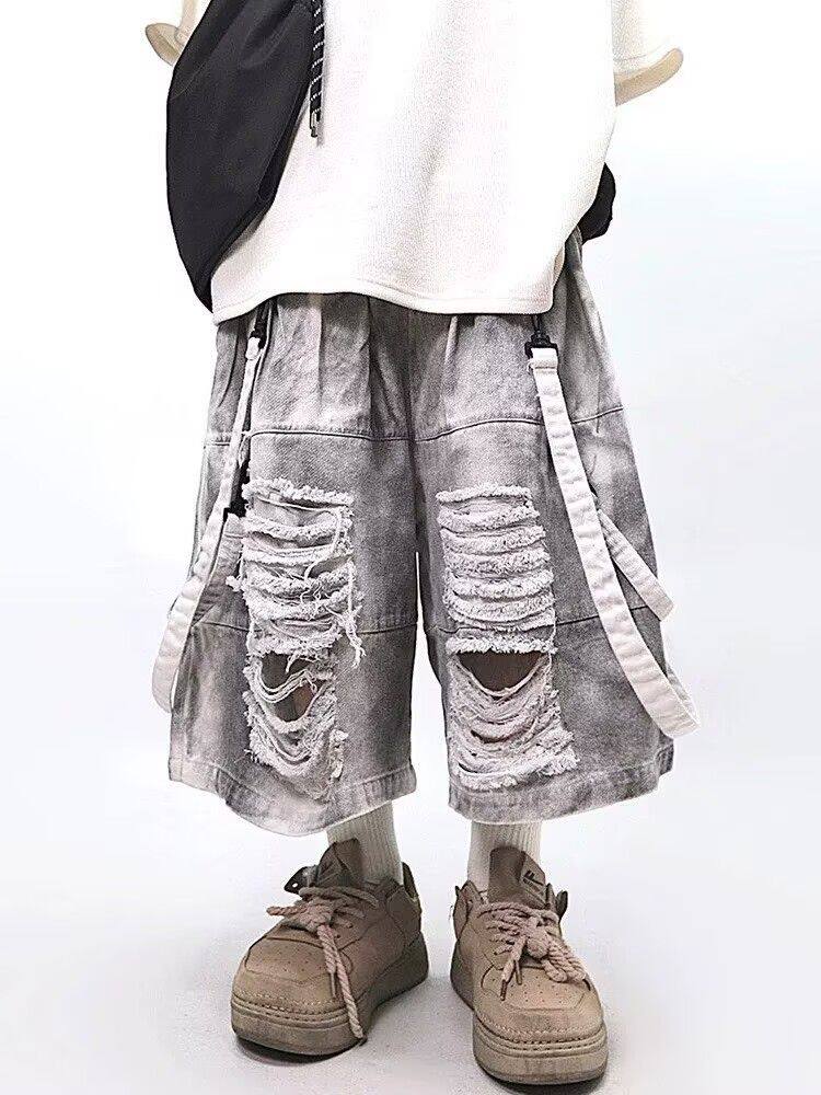 Men'S Fashion Jeans - Мужские рваные джинсы в стиле ретро-хип-хоп,