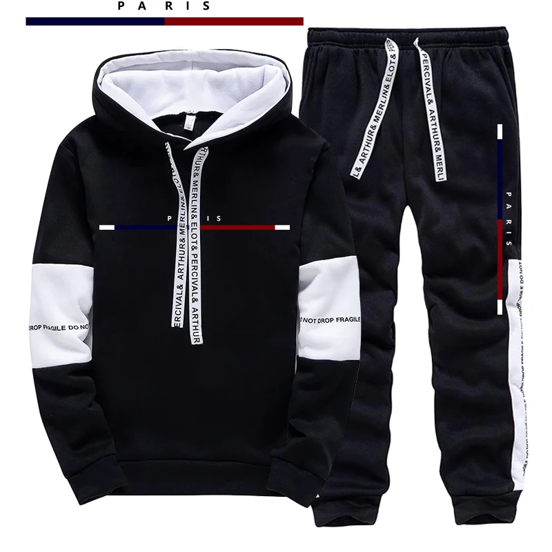 Mens Fashion Casual Outfits - Мужской комплект с принтом в парижском