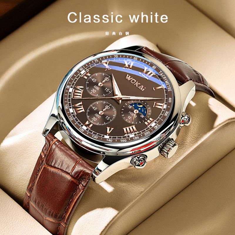 2023 горячая Распродажа WOKAI, – обзор и цена Men'S Fashion Quartz Watch Wokai