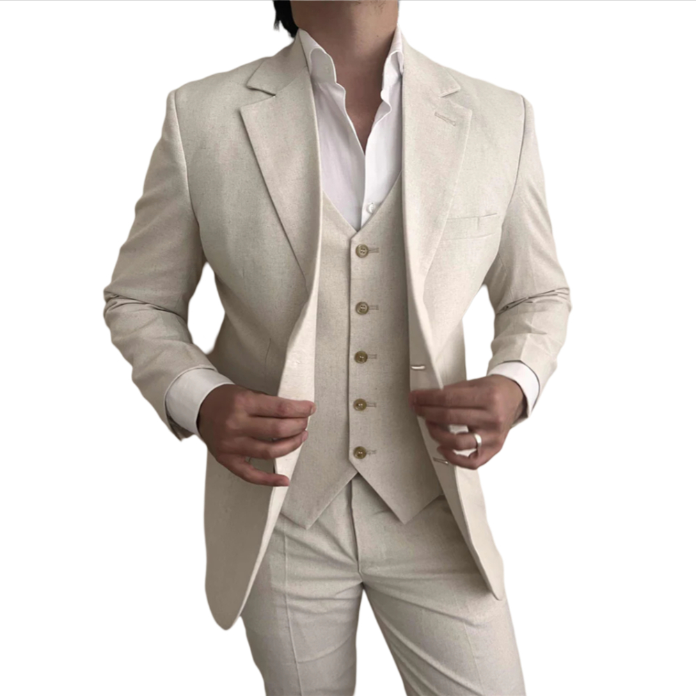 Лляные мужские костюмы из трех – обзор и цена Mens Fashion Blazer