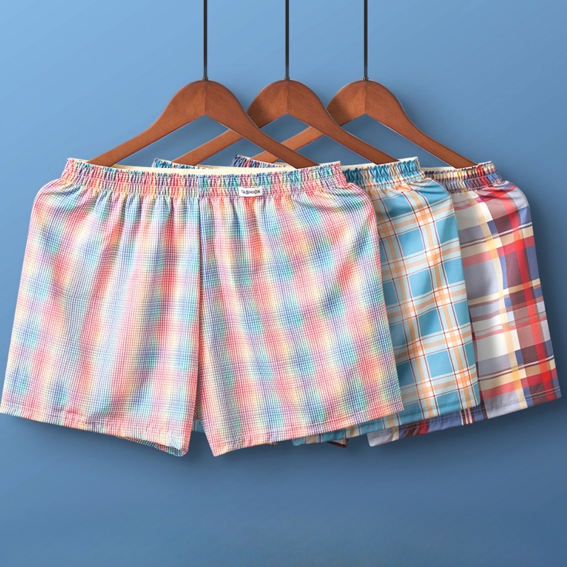 Шорты-боксеры в клетку для муж – обзор и цена Men'S Fashion Loose Pants