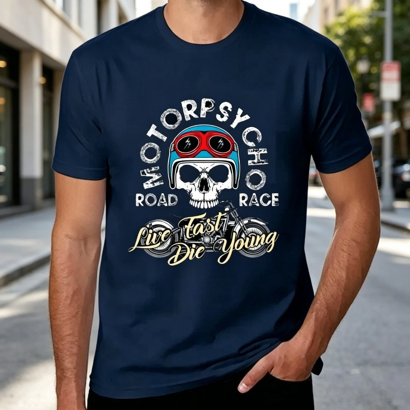 Футболка Motopsyco Biker Skull – обзор и цена Mens Fashion Young