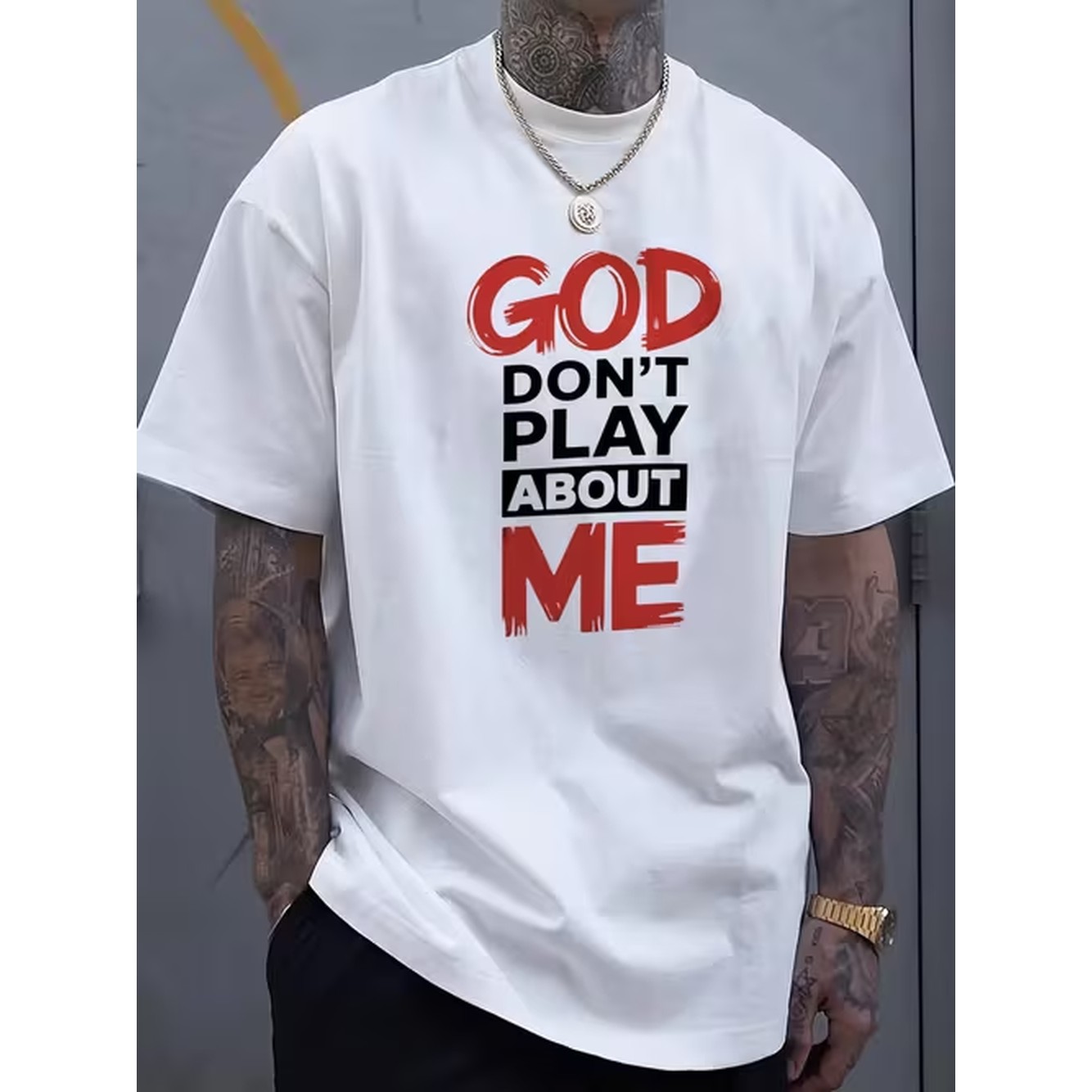 Футболка с надписью «God Don't – обзор и цена Graphic Tee Oversized