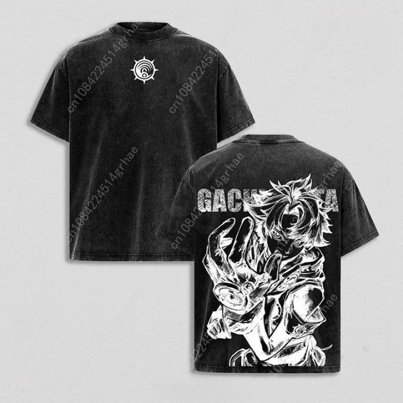 Винтажная футболка Gachiakuta  – обзор и цена Graphic Tee Oversized